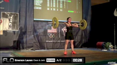 Lauren Emerson (W35,48Kgs) CJ 2 53 kgs