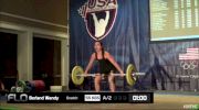 Wendy Borland (W35, 63kgs) Snatch 55 kgs