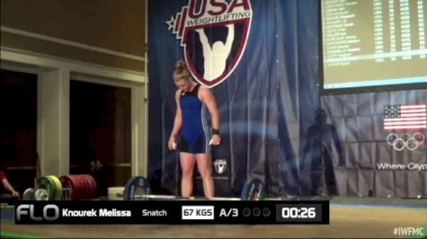 Melissa Knourek (W35, 63kgs) Snatch 67 kgs