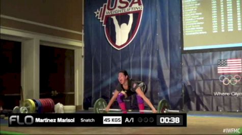 Marisol Martinez (W35, 63kgs) Snatch 45 kgs