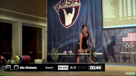 Kimberly Idio (W35, 63kgs) Snatch 46 kgs