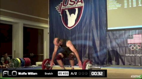 William Wolfe (M45, 94kgs) Snatch 85 kgs 2