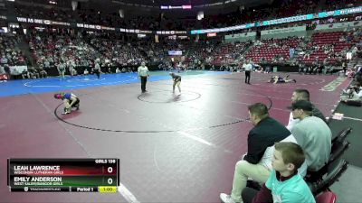 Girls 138 lbs Cons. Round 2 - Emily Anderson, West Salem/Bangor Girls vs Leah Lawrence, Wisconsin Lutheran Girls