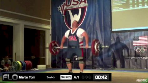 Tom Martin (M45, 105+kgs) Snatch 94 kgs