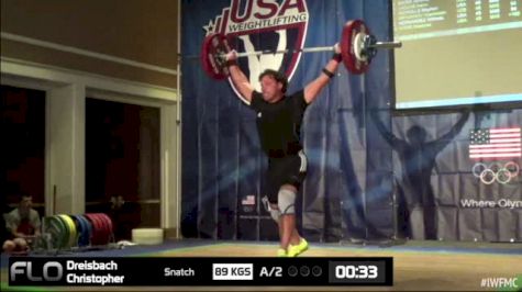 Christopher Dreisbach (M45, 105kgs) Snatch 89 kgs