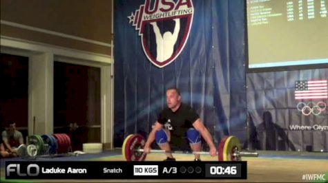 Aaron LaDuke (M45, 105kgs) Snatch 110 kgs