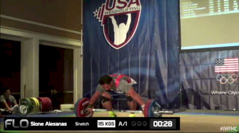 Alesanas Sione (M45, 105+kgs) Snatch 115 kgs