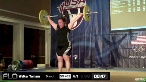 Tamara Walker (W35, 75+) Snatch 50 kgs