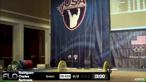 Rodriguez-Charles Bertmarie (W35, 75kgs) Snatch 59 kgs