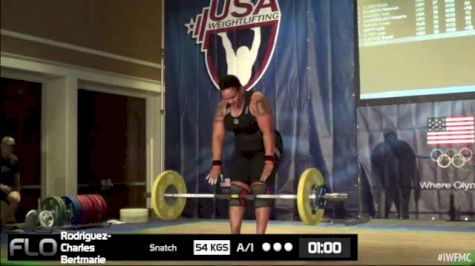 Rodriguez-Charles Bertmarie (W35, 75kgs) Snatch 54 kgs