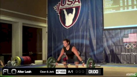 Leah Alter (W35, 75kgs) Snatch 47 kgs