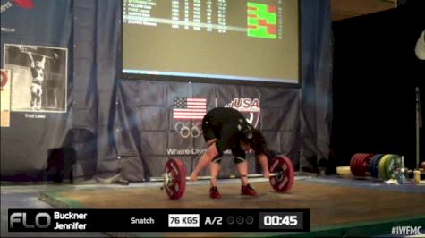 Jennifer Buckner (W35,+75kgs) Snatch 2 76 kgs