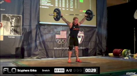 Erika Scyphers (W35,75kgs) Snatch 2 63 kgs