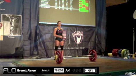 Aimee Anaya Everett (W35,75kgs) Snatch 1 78 kgs