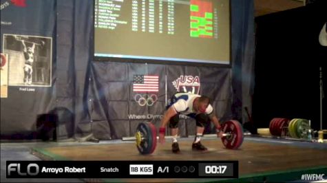 Robert Arroyo (M45,85 kgs) Snatch 1 118 kgs