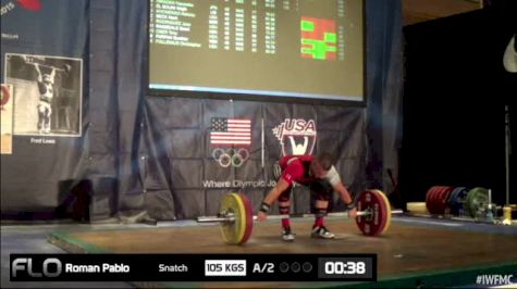 Pablo Roman (M45,69 kgs) Snatch 2 105 kgs