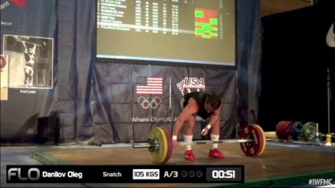 Oleg Danilov (M45,77 kgs) Snatch 3 105 kgs