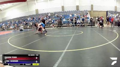 110 lbs Quarterfinal - Mason Todd, MO vs Lyric Warner, MI