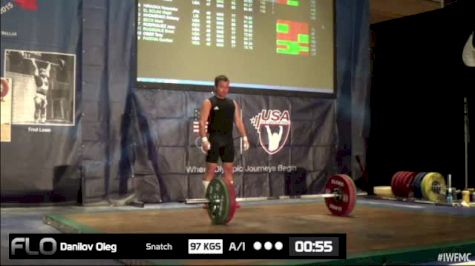 Oleg Danilov (M45,77 kgs) Snatch 1 97 kgs