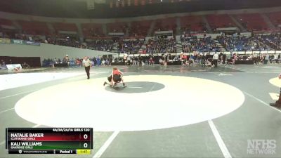 4A/3A/2A/1A Girls 120 Quarterfinal - Kali Williams, Oakridge Girls vs Natalie Baker, Clatskanie Girls