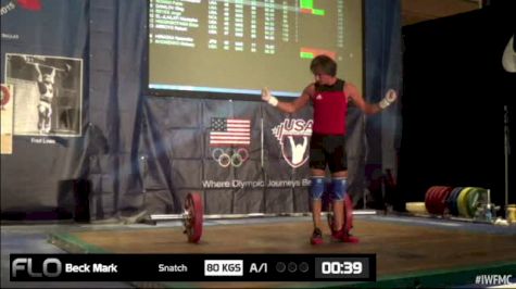 Mark Beck (M45,82 kgs) Snatch 1 80 kgs