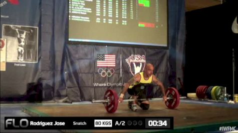 Jose Rodriguez (M45,77 kgs) Snatch 2 80 kgs