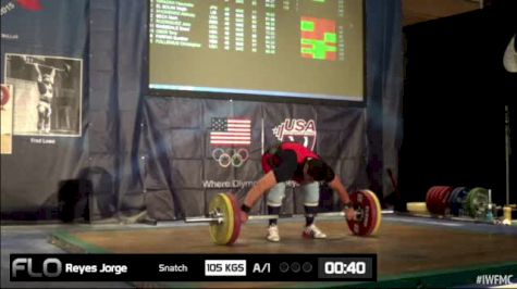 Jorge Reyes (M45,85 kgs) Snatch 1 105 kgs