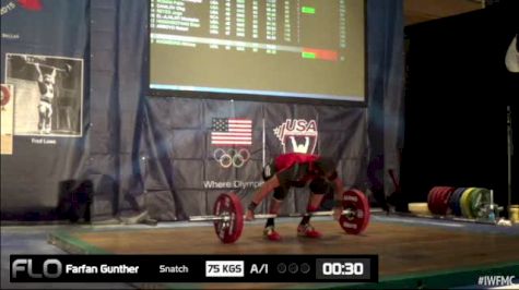 Gunther Farfan (M45,77 kgs) Snatch 1 75 kgs