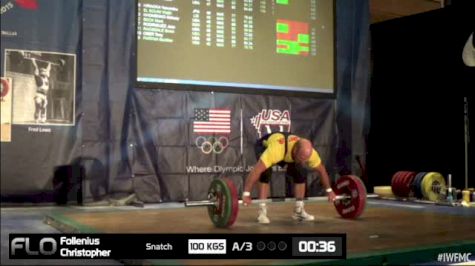 Christopher Follenius (M45,69 kgs) Snatch 3 100 kgs