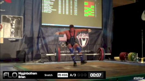 Brian Higginbotham (M45,85 kgs) Snatch 3 115 kgs