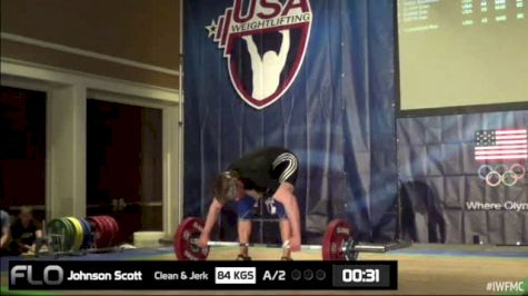 Scott Johnson (M40, 85kgs) Snatch 84 kgs