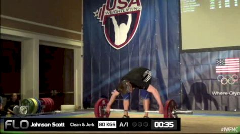 Scott Johnson (M40, 85kgs) Snatch 80 kgs