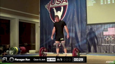 Ron Flanagan (M40, 85kgs) Snatch 82 kgs