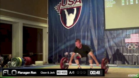 Ron Flanagan (M40, 85kgs) Snatch 80 kgs