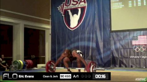 Eric Evans (M40, 85kgs) Snatch 90 kgs