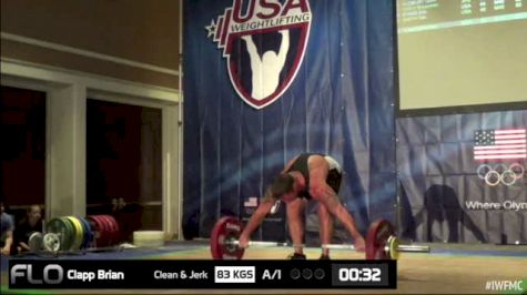 Brian Clapp (M40, 85kgs) Snatch 83 kgs