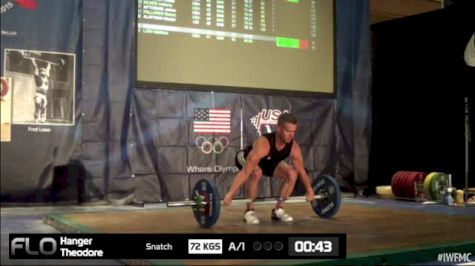 Theodore Hanger (M40,77kgs) Snatch 1  72kgs