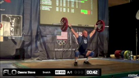 Steve Owens (M40,77kgs) Snatch 1 80kgs