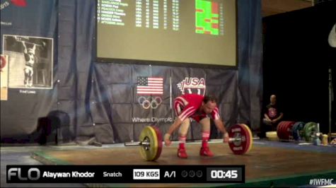 Khodor Alaywan (M40,77kgs) Snatch 1 105kgs