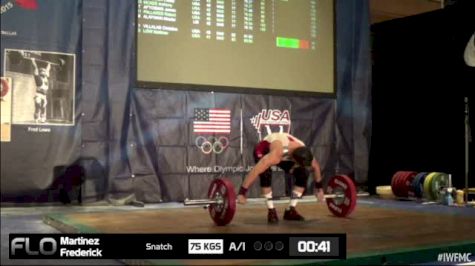 Frederick Martinez (M40,62kgs) Snatch 1  75kgs