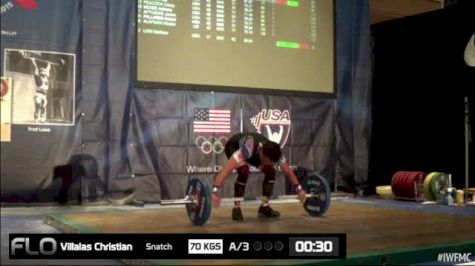 Christian Villalas (M40,62kgs) Snatch 3 70kgs