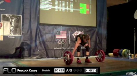 Casey Peacock (M40,77kgs) Snatch 3  90kgs