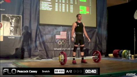 Casey Peacock (M40,77kgs) Snatch 2  88kgs