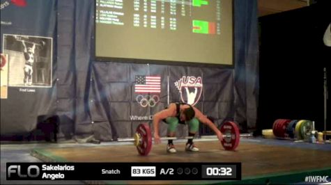 Angelo Sakelarios (M40,69kgs) Snatch 2  83kgs