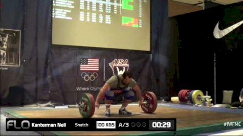 Neil Kanterman (M40,94kgs) Snatch 3 100 kgs