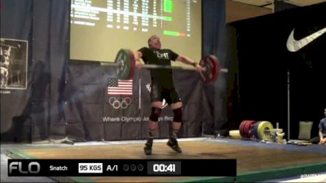 Nathan Stewart (M40,105kgs) Snatch 1 95 kgs