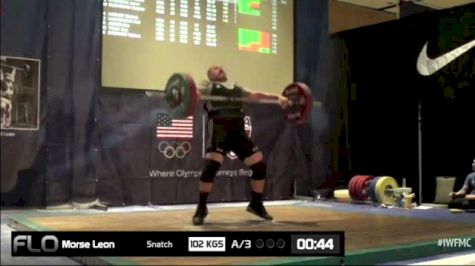 Leon Morse (M40,+105kgs) Snatch 3 102 kgs