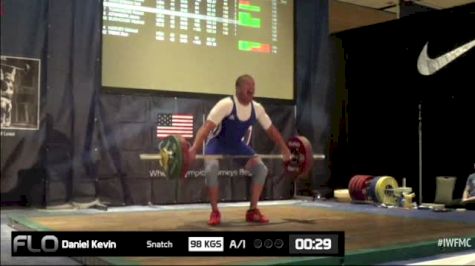 Kevin Daniel (M40,105kgs) Snatch 1 98 kgs