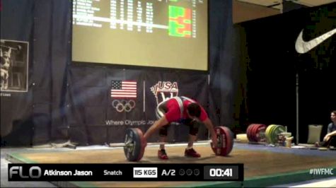 Jason Atkinson (M40,105kgs) Snatch 2 115 kgs