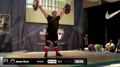 Alex Jones (M40,+105kgs) Snatch 1 90 kgs